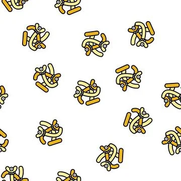 Germ bacteria virus vector seamless pattern Illustrazione stock