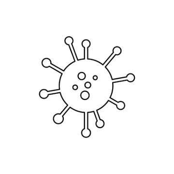 Germ icon black vector sign Stock Illustration
