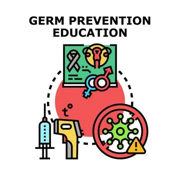 Germ prevention education program providing public health awareness Stock-Illustration