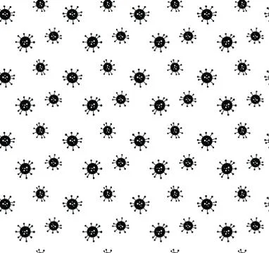 Germ  seamless pattern virus covid 19 vector  wallpapers, fabric, texture, ba Stock Illustration