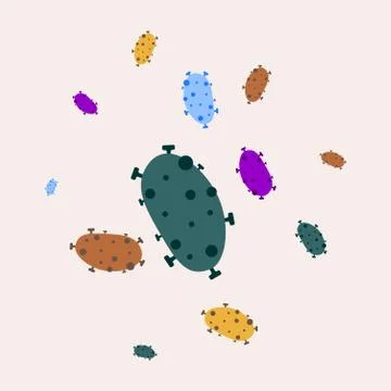 Germ, Virus,bacteria vector Illustration Stock Illustration