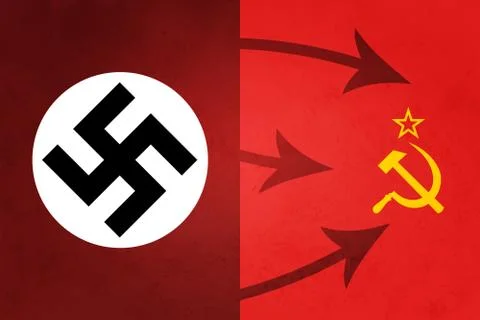 German Aggression on CCCP World War 2 Graphic WWII Stock Illustration