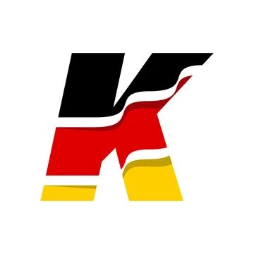 German Alphabet Flag K Stock Illustration