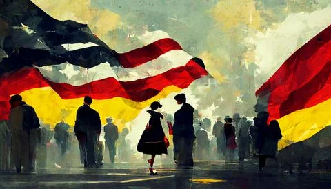 German American Day Stock Illustration