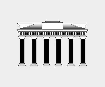 German architecture building Ilustración de archivo