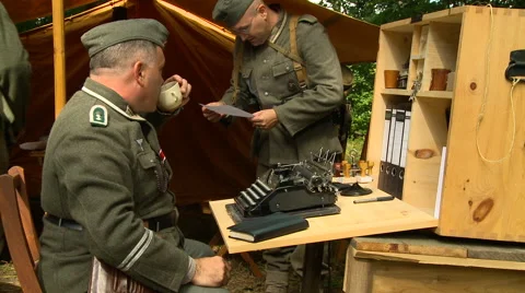 German army communications report Stock Footage 43247904