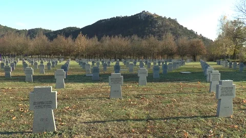 German Army War Graves Budapest World War 2 Stock Footage 101344741