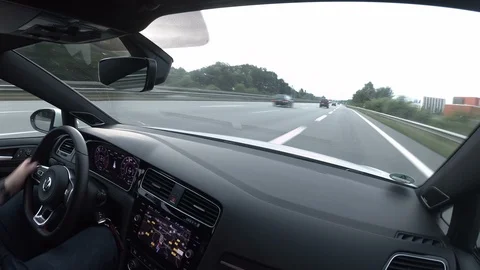 German Autobahn Cockpit Timelapse Stock Footage 90962425