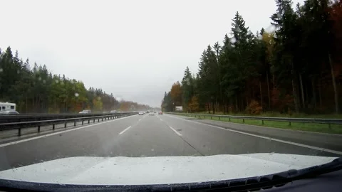 German Autobahn Driving Stock Footage 196308988