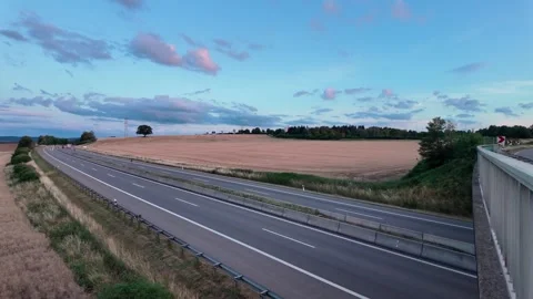 German Autobahn Expressway Traffic Stock Footage 338427176