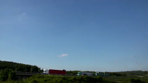 German Autobahn Stock Footage 64363127