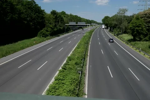 German Autobahn Stock Footage