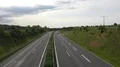 German Autobahn highway A36 at Blankenburg in Harz mountain range 4k or 4k+ Resolution