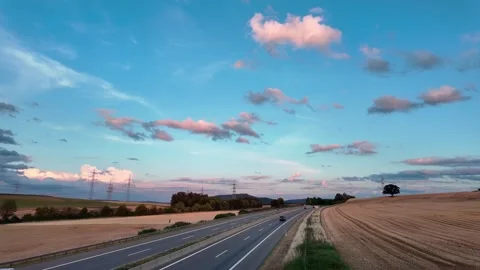 German Autobahn Traffic Flow Timelapse Stock Footage 338427155