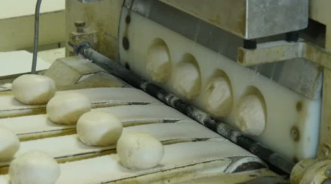 German bakery roll bun machine 4k 11666 Stock Footage 53339109