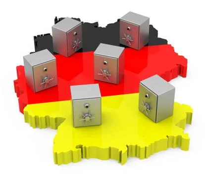 German bank vaults Stock Illustration