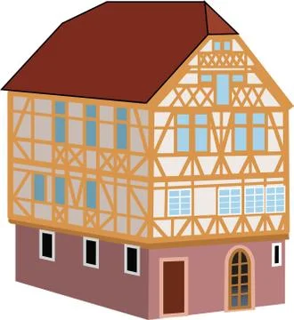 German beautiful house. Stock Illustration