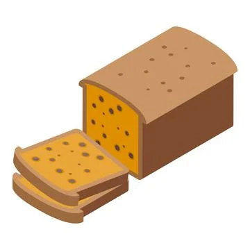 German bread icon isometric vector. Dish dinner Stock Illustration