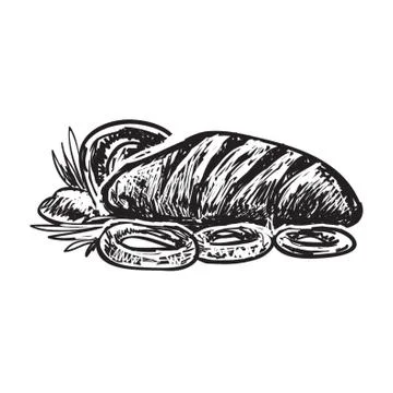 German Bread Stock Illustration