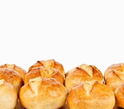 German bread roll or bun Stock Photos