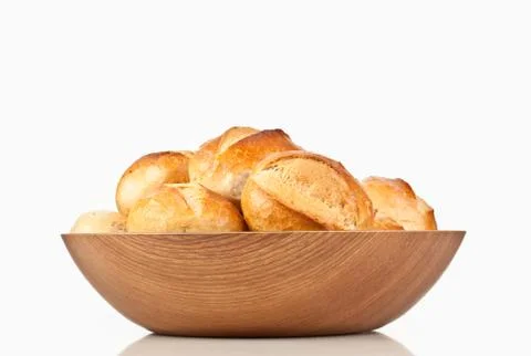 German bread roll or bun Stock Photos