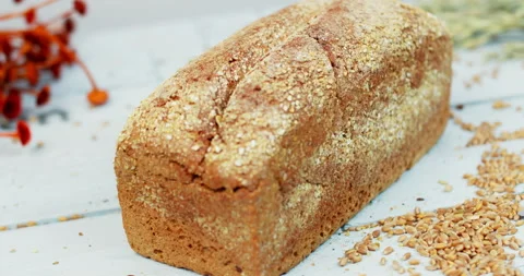 German buckwheat Sourdough bread Stock Footage 234825170