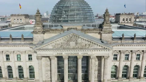 German Bundestag by Drone Stock Footage 162945668