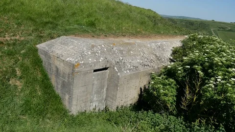 German bunker Normandy Stock Footage 76041726