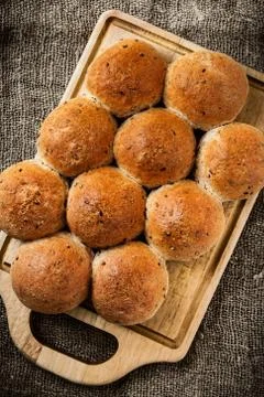 German Buns Closeup Stock Photos