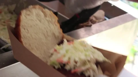 German Burger CU Stock Footage 68796609