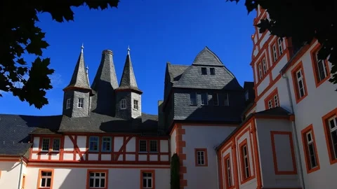The german castle of hungen 4k video Stock Footage 346823840