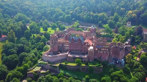 German Castle Ruins 2 Stock Footage 142240377