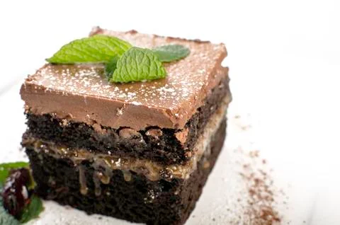German chocolate cake Stock Photos