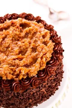 German chocolate cake Stock Photos