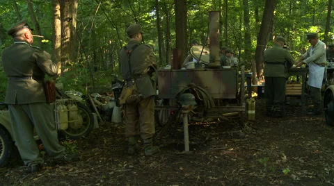German chow call WW2 Stock Footage 43113668