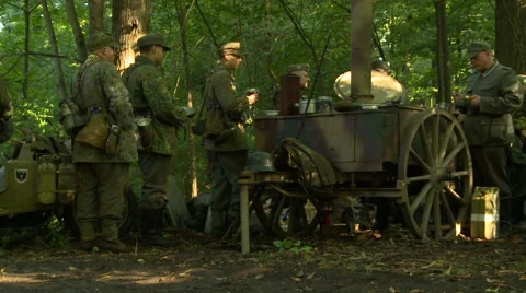 German chow line WW2 Stock Footage 43112509