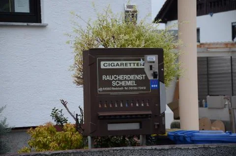 German Cigarette Vending Machine Stock Photos