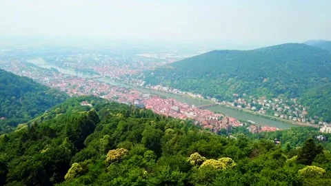 German City On River 2 Stock Footage 142241186