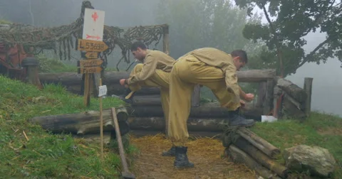 German command post 06 Stock Footage 46268401