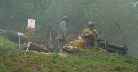 German command post 10 Stock Footage 46272572