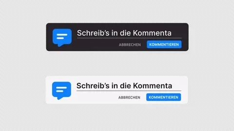 German Comment Animation Alpha Channel 4K Video stock 334834968