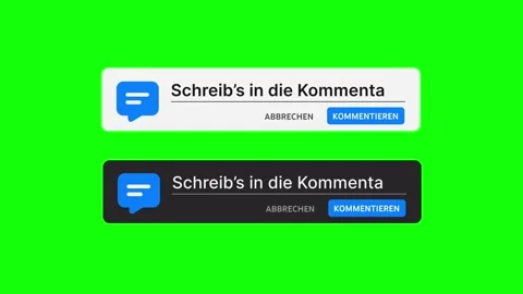 German Comment Animation Green Screen 4K 库存影片 334834963