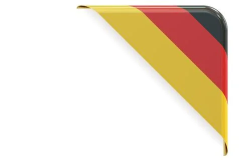 German corner, button, label. 3D rendering Stock Illustration