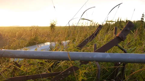 German countryside landscape at sunset - camera slide Vídeo Stock 68979239
