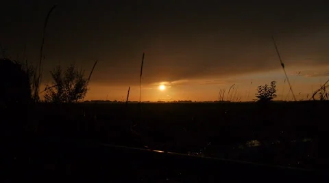 German countryside at sunset - Camera slide 動画素材 68979284
