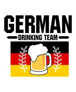 German drinking team Stock Illustration