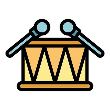 German drums icon vector flat Illustrazione stock