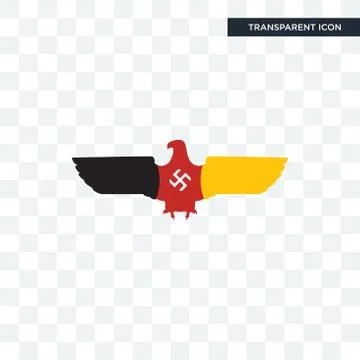 German eagle vector icon isolated on transparent background, german eagle log Free Stock Illustration