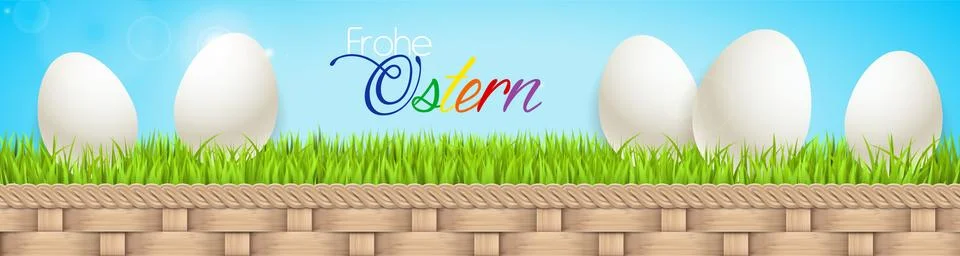 German easter banner Stock Illustration