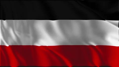 German Empire flag waving slowly Stock Footage 342044031
